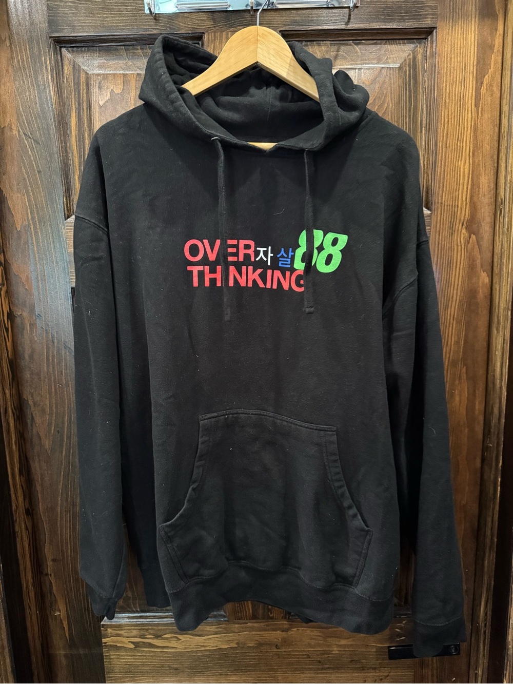 Anti Social Social Club Black Hoodie with Red & Green Graphic